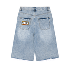 Men’s Vintage Wide Leg Denim Shorts